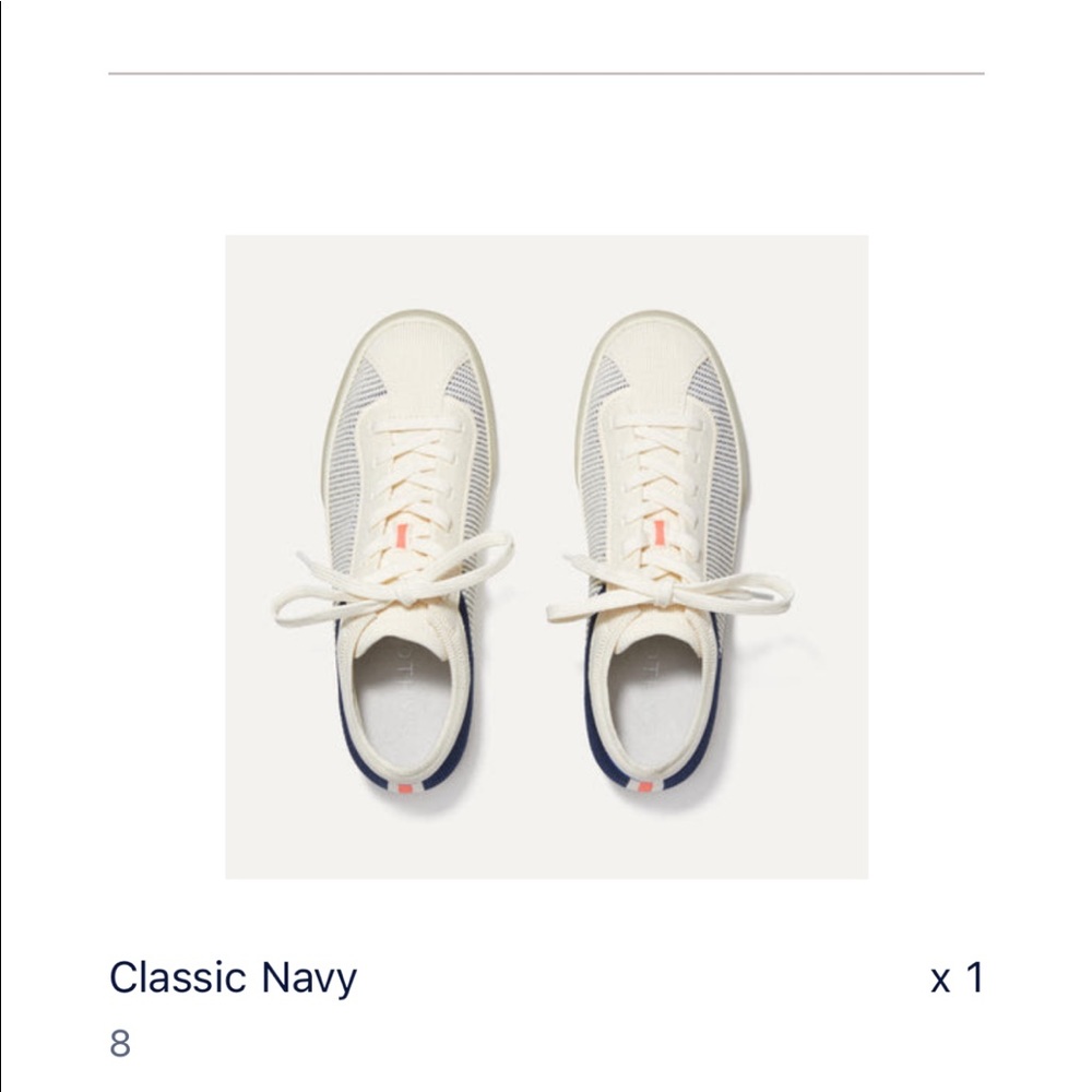 Rothy’s Lace-ups Navy. NWOB.  Size 8